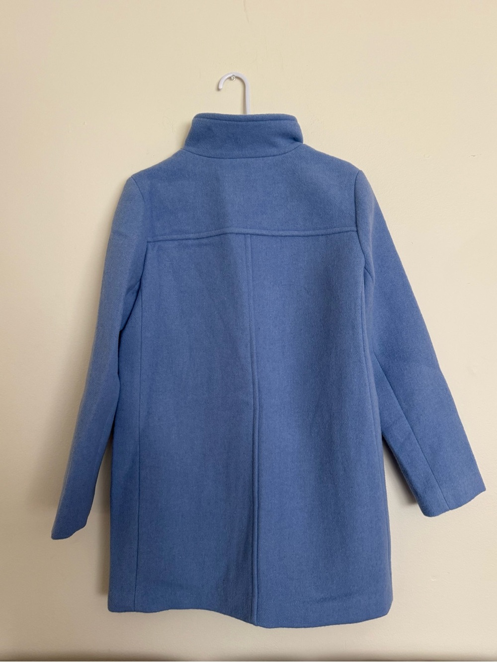 J. Crew Women's Dusty Periwinkle Button Neck Blue City Coat Size 4 New with Tags - Picture 5 of 7